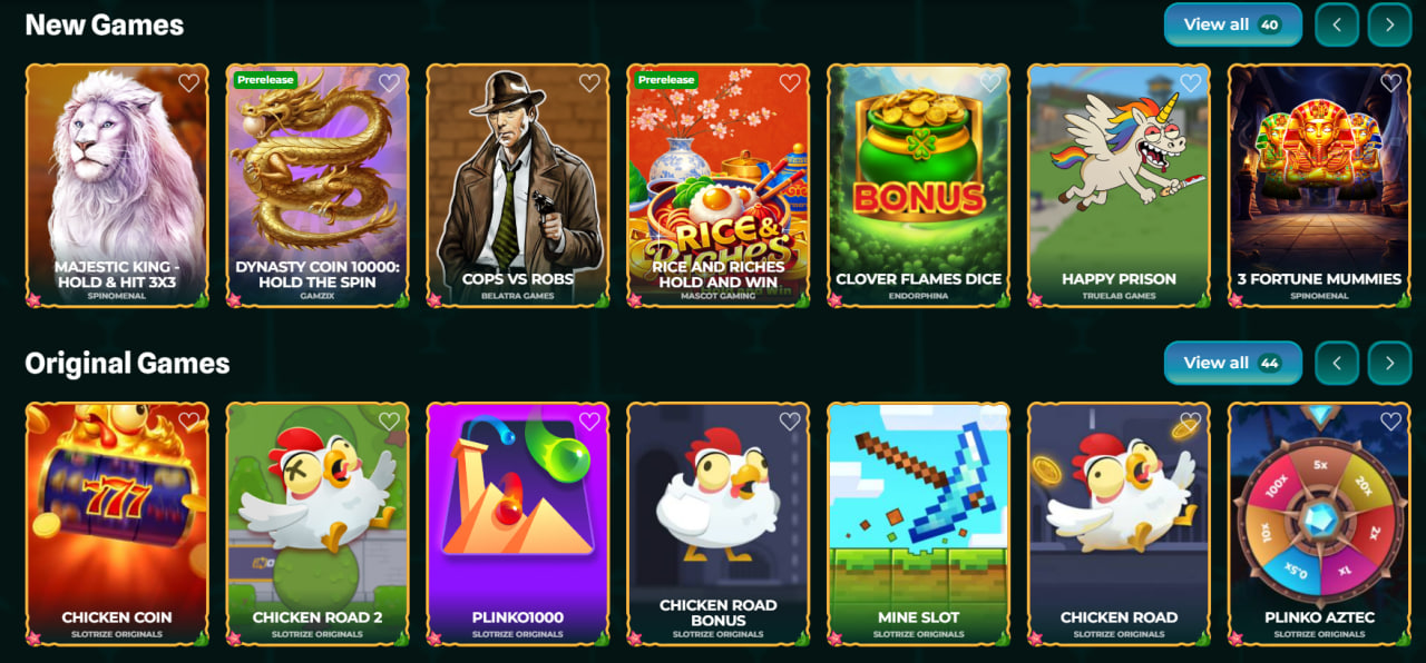 Eine neue Spielwelt Was Slotrize Casino zu bieten hat